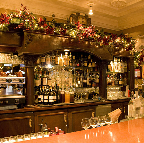 Christmas Decorations in a Pub