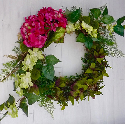 Wreath with Pink Flowers